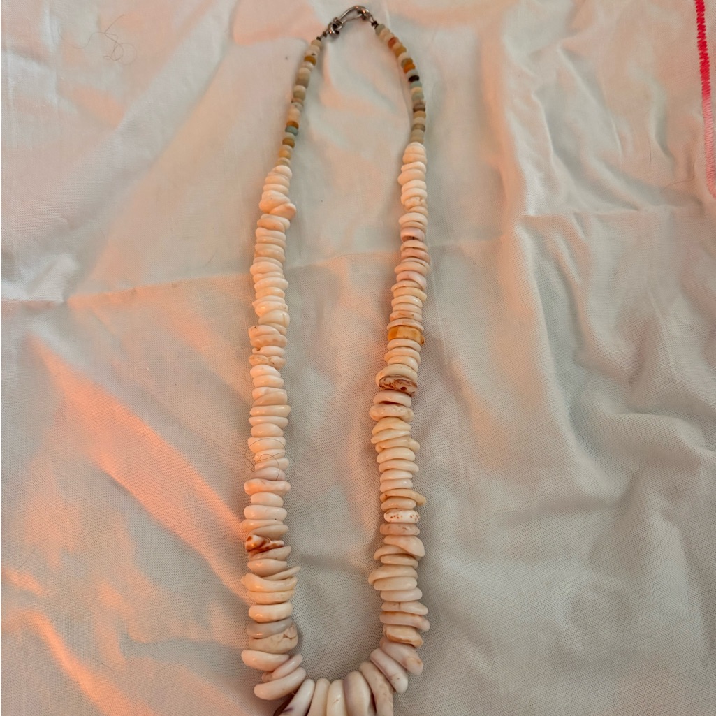 Elegant Cream And Tan Beaded Necklace
